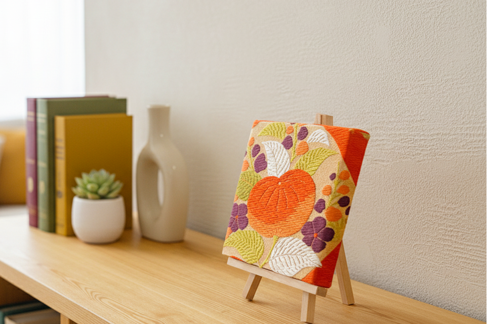 Decorative Obi Wall Panel Handmade from Vintage Japanese Textile Art