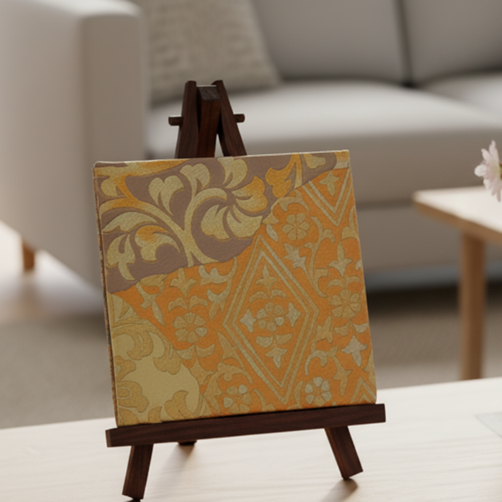 Kimono Wall Art / Japanese Vintage Silk Textile Panel / Framed Fabric Art / Wabi Sabi Decor / Unique Japanese Interior【OP-11】